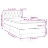 vidaXL Boxspringbett mit Matratze Schwarz 80x210 cm Samt