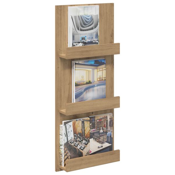 vidaXL Magazinregal Artisan-Eiche 43 x 11 x 102 cm Holzwerkstoff
