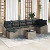 vidaXL Garten-Sofa-Set 8 pcs Grau 55 x 62 x 69 cm Poly Rattan