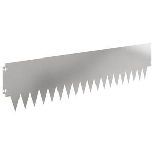 vidaXL Rasenkante 10 stk. 103 x 25 cm Stahl Silber