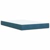 vidaXL Boxspringbett mit Matratze Blau 120x190 cm Samt