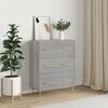 vidaXL Sideboard Grau Sonoma 69,5x34x90 cm Holzwerkstoff