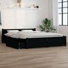 vidaXL Bett mit Schubladen Schwarz 135x190 cm
