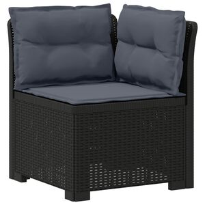 vidaXL 1-Sitzer Garten-Sofa mit Kissen Rattan-Look PP Anthrazit