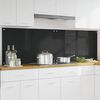 vidaXL Küchenrückwand 2 pcs Schwarz 100 x 60 cm Gehärtetes Glas