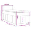 vidaXL Boxspringbett mit Matratze Blau 100x200 cm Stoff