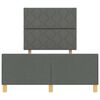 vidaXL Bettgestell mit Kopfteil Dunkelgrau 120 x 190 cm Stoff