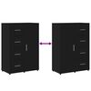vidaXL Sideboards 2 Stk. Schwarz 60x31x84 cm Holzwerkstoff
