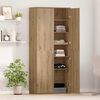 vidaXL Highboard Eiche handwerklich 80 x 35 x 180 cm Holzwerkstoff