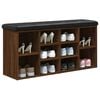 vidaXL Schuhbank Braun Eichen-Optik 102x32x50 cm Holzwerkstoff