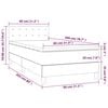 vidaXL Boxspringbett mit Matratze Creme 80x200 cm Stoff