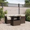 vidaXL 5-tlg. Garten-Sofagarnitur mit Kissen Braun Poly Rattan