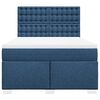 vidaXL Boxspringbett mit Matratze Blau 160x200 cm Stoff