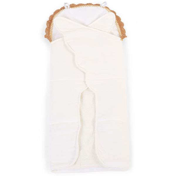 CHILDHOME Wickelauflage Angel Jersey H&auml;keln Ecru