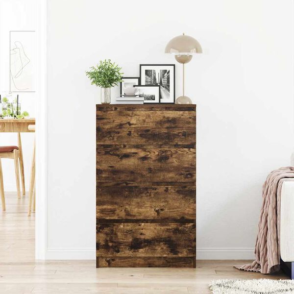 vidaXL Sideboard Räuchereiche 60x35x98,5 cm Holzwerkstoff