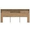 vidaXL Kopfteil Schrank mit Regal Artisan-Eiche 220 x 19 x 101,5 cm