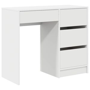 vidaXL Schreibtisch Wei&szlig; Holzwerkstoff 90 x 37,5 x 75 cm