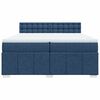 vidaXL Boxspringbett mit Matratze Blau 200x200 cm Stoff