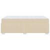 vidaXL Bettrahmen mit Matratze Creme 120 x 190 cm Stoff