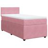 vidaXL Boxspringbett mit Matratze Rosa 90x190 cm Samt