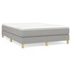 vidaXL Boxspringbettgestell Hellgrau 140x200 cm Stoff