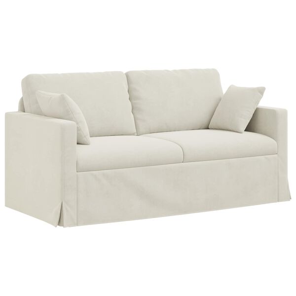 vidaXL Sofa Creme 158 x 78 x 80 cm Samt