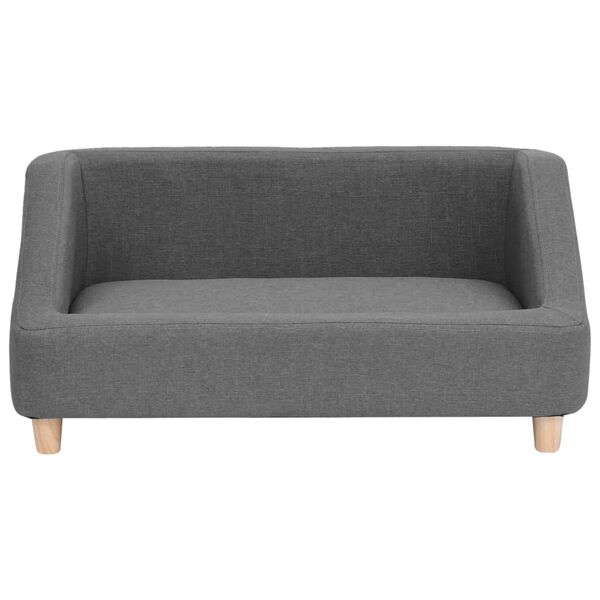 vidaXL Hundesofa Grau 85x50x39 cm Leinen
