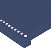 vidaXL Boxspringbett mit Matratze Blau 90x200 cm Stoff