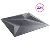vidaXL Wandpaneele Stern 24 pcs Stern Grau 50 x 50 cm XPS Schaum