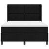vidaXL Boxspringbett mit Matratze Schwarz 140 x 190 cm Stoff