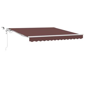 vidaXL Markise Automatisch mit LED Braun 300x250 cm