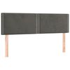 vidaXL Boxspringbett mit Matratze Dunkelgrau 140x190 cm Samt