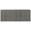 vidaXL Gartenschrank Grau 198x55,5x80 cm Poly Rattan