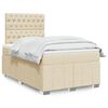 vidaXL Boxspringbett mit Matratze Creme 120x200 cm Stoff