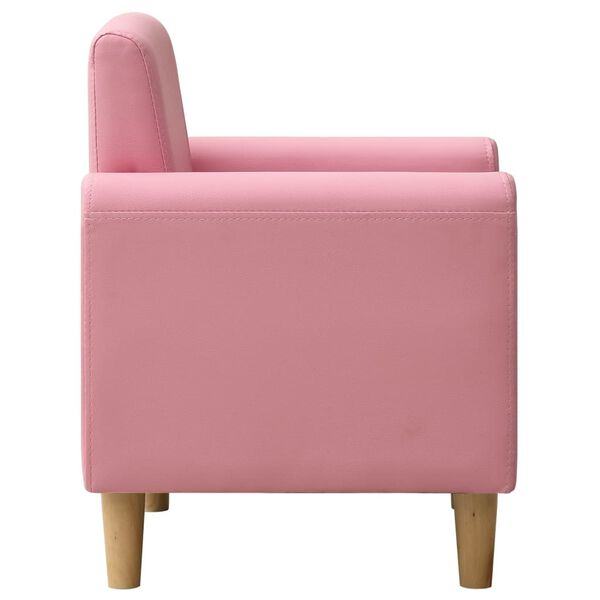 vidaXL Kindersofa Rosa Kunstleder