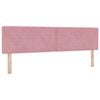vidaXL Boxspringbett mit Matratze mit Kopfteil Rosa 200 x 180 cm Samt