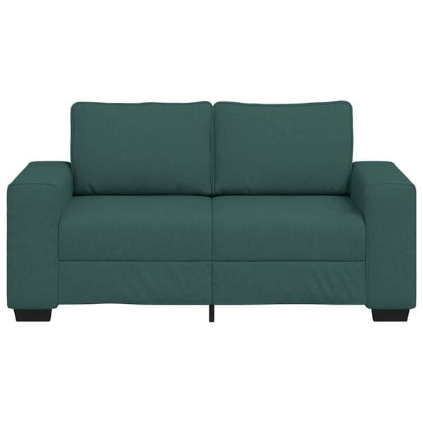 vidaXL 2-Sitzer-Sofa Dunkelgr&uuml;n 160x77x82 cm Stoff