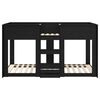 vidaXL Etagenbett f&uuml;r Kinder Schwarz Eichen-Optik 90 x 200 cm