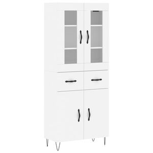 vidaXL Highboard Wei&szlig; 69,5x34x180 cm Holzwerkstoff