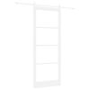vidaXL Schiebet&uuml;r ORKDAL Wei&szlig; 93 x 232 cm Massivholz Kiefer und Glas