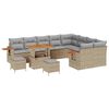 vidaXL Gartensofa-set 12 pcs Beige Poly-Rattan