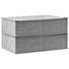 vidaXL Aufbewahrungsboxen 2 Stk. Stoff 70x40x18 cm Grau