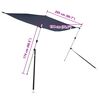 vidaXL T-Top-Beschattungsverl&auml;ngerung Marineblau 174x205x(115-194) cm