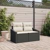 vidaXL Garten-Sofa mit Kissen 123 x 62 x 69 cm Poly-Rattan