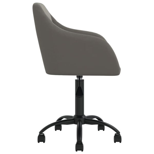 vidaXL Esszimmerst&uuml;hle 4 Stk. Drehbar Dunkelgrau Samt