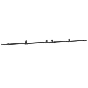 vidaXL Schiebet&uuml;rbeschlag-Set 366 cm Stahl Schwarz