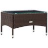 vidaXL 5-tlg. Garten-Lounge-Set mit Auflagen Poly Rattan Braun