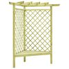 vidaXL Eckpergola mit Bank 130&times;130&times;197 cm Kiefernholz Impr&auml;gniert