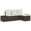 vidaXL Sofa Set mit Kissen 4 pcs Poly-Rattan
