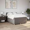vidaXL Boxspringbett mit Matratze Taupe 140x200 cm Stoff